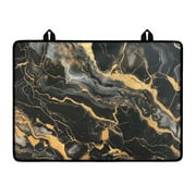 SEANATIVE Induction Stove Top Cover Heat Resistant Stove Top Cover for Electric Stove Anti-Slip Cooktop Protector Multipurpose Dish Drying Mat 29.18 x 20.96 inches, Marble Black Gold